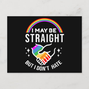 Cartão Postal De Festividades Posso ser Hetero, mas não odeio Orgulho gay LGBT