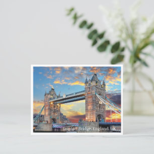 Cartão Postal De Festividades Postcard - London Bridge, Inglaterra Reino Unido