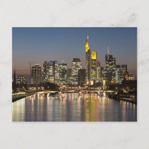 Cartão Postal De Festividades Poster de presente na Alemanha de Frankfurt Skylin
