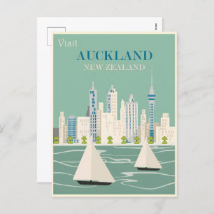 Cartão Postal De Festividades Poster vintage Auckland