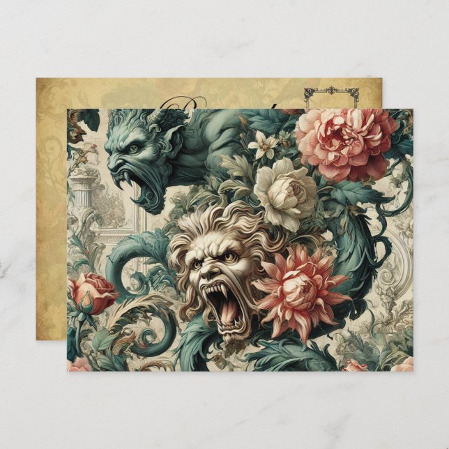 Cartão Postal De Festividades Postura de Perdição - Vitoriano Gótico (Frente/Verso)