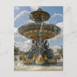 Cartão Postal De Festividades Praça da Concorde em Paris