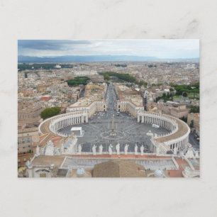 Cartão Postal De Festividades Praça de São Pedro Roma Itália