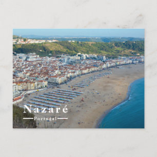 Cartão Postal De Festividades Praia da Nazaré Portugal Cidade Costeira Cénica