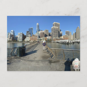 Cartão Postal De Festividades Preguiçoso São Francisco domingo manhã Embarcadero