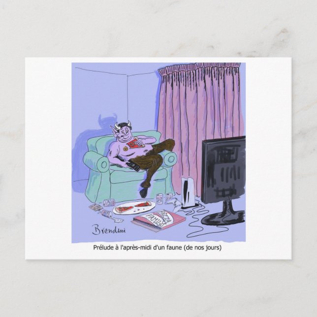 Cartão Postal De Festividades Prélude à l'après-midi d'un faune (Frente)