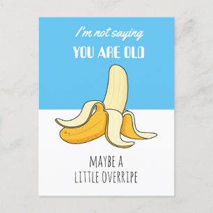Cartão Postal De Festividades Presente de aniversário engraçado de Banana Pequen