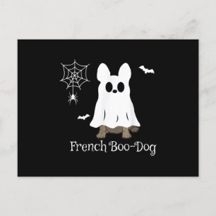 Cartão Postal De Festividades Presente de cachorro Buldogue Francês de Halloween