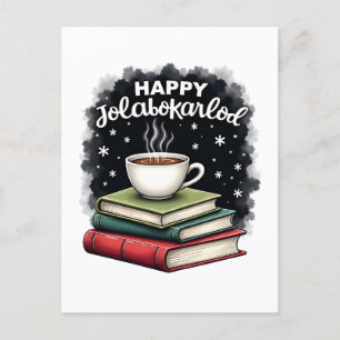 Cartão Postal De Festividades Presente de Celebração Familiar Feliz Jolabokaflod