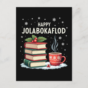 Cartão Postal De Festividades Presente de Celebração Familiar Feliz Jolabokaflod