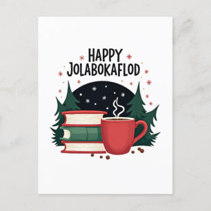 Cartão Postal De Festividades Presente de Celebração Familiar Feliz Jolabokaflod