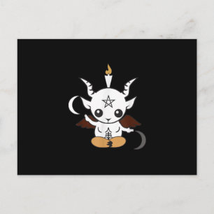Cartão Postal De Festividades Presente de Halloween Cabra Baphomet