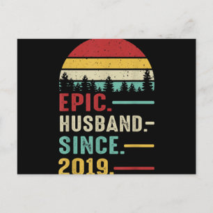 Cartão Postal De Festividades Presente de segundo de aniversário para ele marid