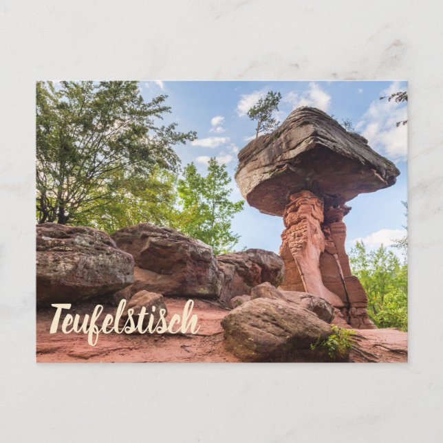 Cartão Postal De Festividades Presente de Teufelstisch Hinterweidenthal Pfalz Al (Frente)