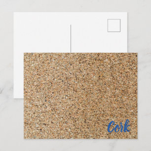 Cartão Postal De Festividades Presente de textura e estrutura de cortiça