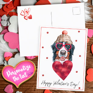 Cartão Postal De Festividades Presente do Dia dos Namorados Amante de Cachorro B