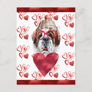 Cartão Postal De Festividades Presente do Dia dos Namorados para amantes de cães
