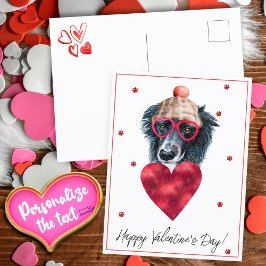 Cartão Postal De Festividades Presente do Dia dos Namorados para Amantes de Cães