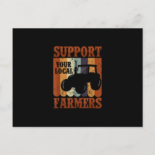 Cartão Postal De Festividades Presente Engraçado Farmer Fazenda de Galinha (Frente)