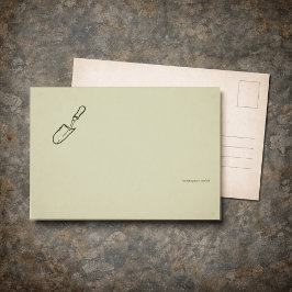 Cartão Postal De Festividades Presente Leitor para Jardim Botânico Minimalista