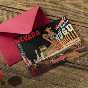 Cartão Postal De Festividades Presente na Faixa de Las Vegas