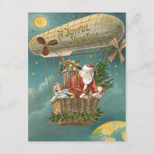 Cartão Postal De Festividades Presentes de Natal Balão da Árvore de Natal