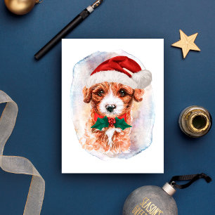 Cartão Postal De Festividades Presentes de Natal Cavoodle Para Amantes de Cães