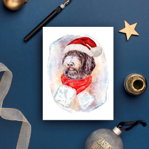 Cartão Postal De Festividades Presentes de Natal Newfypoo Para Amantes de Cães