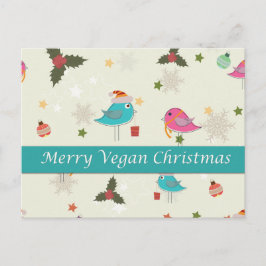 Cartão Postal De Festividades Presentes de Natal Vegan