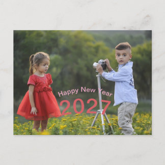 Cartão Postal De Festividades Presentes personalizados de Ano Novo 2027