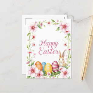 Cartão Postal De Festividades Primavera elegante de Páscoa flexível minimalista