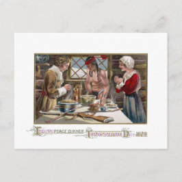 Cartão Postal De Festividades Primeira Ação de Graças