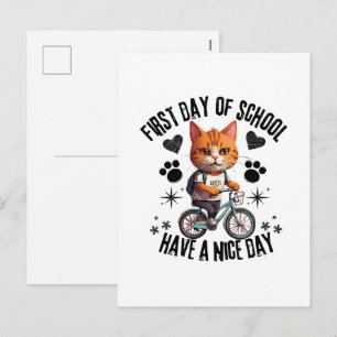 Cartão Postal De Festividades Primeiro Dia De Aula Tenha Um Bom Dia