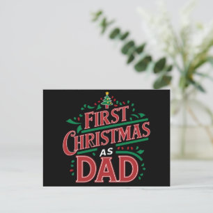 Cartão Postal De Festividades Primeiro Natal Como Pai de Natal
