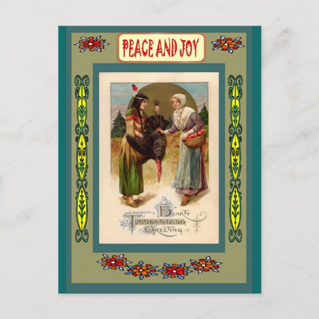 Cartão Postal De Festividades Primeiros amigos da Nação (Frente)