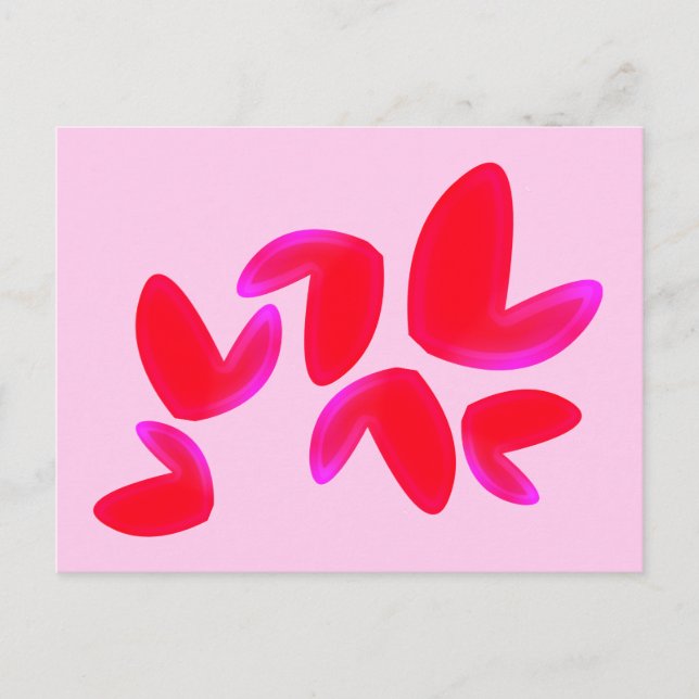 Cartão Postal De Festividades Print, Value Poster Paper (Semi-Gloss) with Hearts (Frente)