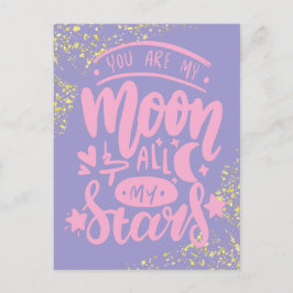 Cartão Postal De Festividades Prisão de namorados Púrpura Rosa de Longa Distânci