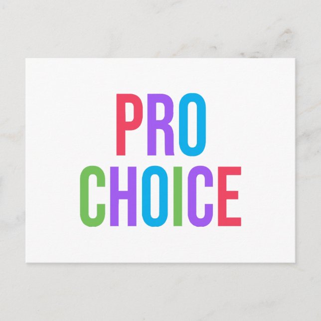 Cartão Postal De Festividades Pro-Choice Roe v Wade Feminist Women's Rights  (Frente)