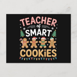 Cartão Postal De Festividades Professor de Biscoitos Inteligentes de Natal de Ge