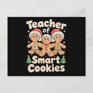 Cartão Postal De Festividades Professor de Natal de Biscoitos Inteligentes Ginge