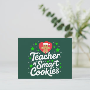 Cartão Postal De Festividades Professor de Natal de Biscoitos Inteligentes Vida 
