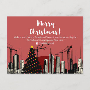 Cartão Postal De Festividades Profissão de Construção de Árvore de X-Max e Horiz