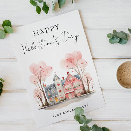 Cartão Postal De Festividades Promocional imobiliário do Dia de os namorados clá