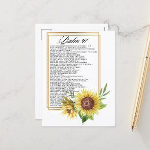 Cartão Postal De Festividades Psalm 91 Watercolor Moleiro Molusco