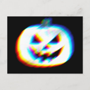 Cartão Postal De Festividades Pumpkin branco brilhante do EDM