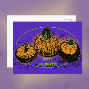 Cartão Postal De Festividades Pumpkin Conspiração