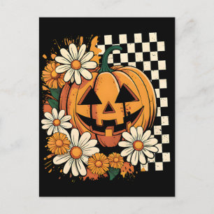Cartão Postal De Festividades Pumpkin de queda de Halloween