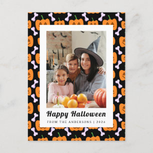 Cartão Postal De Festividades Pumpkin Minimalista Spooky Feliz Halloween 1 Foto