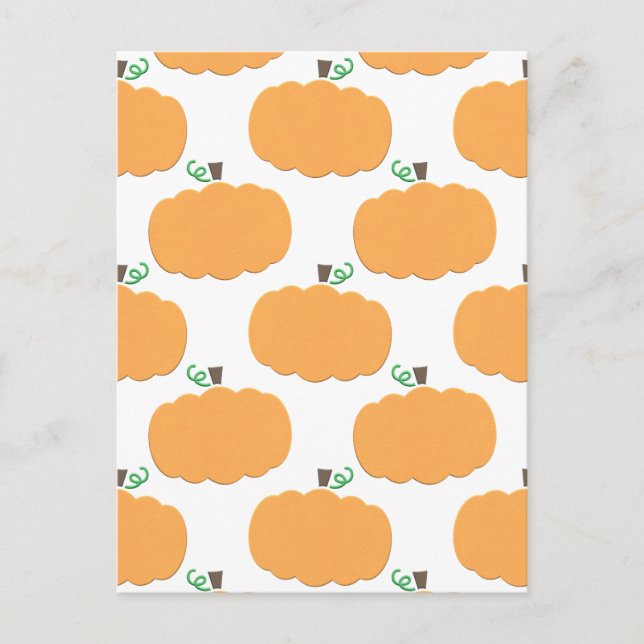 Cartão Postal De Festividades Pumpkin Pattern (Frente)