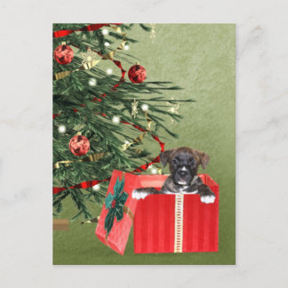 Cartão Postal De Festividades Puppy Natal